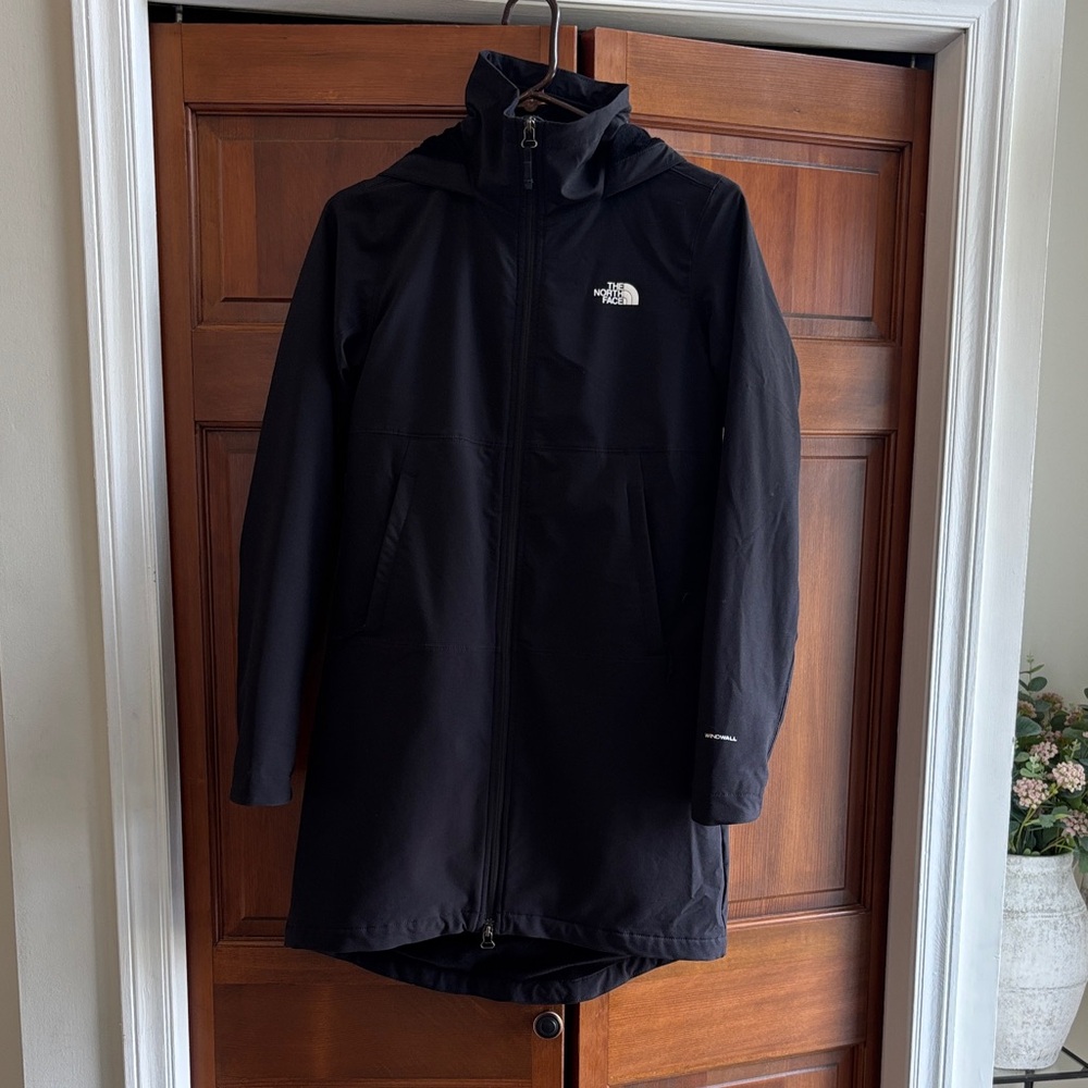The North Face Black Hooded Long Coat